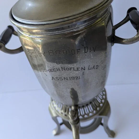 Antique Coffee Percolator Pres by Brd Div of The Somech Noflen Lad Assn 1921 - Picture 4 of 16